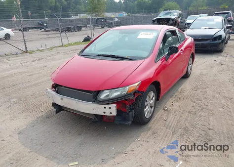 2012 Honda Civic Lx z USA, uszkodzony, nr VIN 2HGFG3B57CH524912